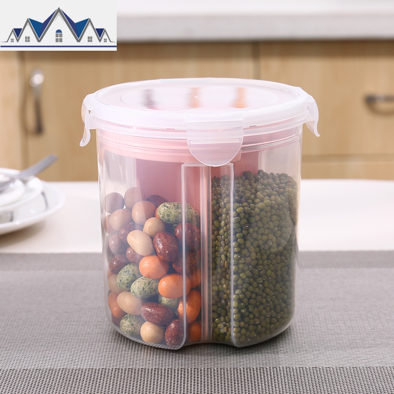 密封罐五谷杂粮储物罐大号塑料瓶子厨房收纳盒储存罐子透明收纳罐 三维工匠