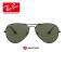 RayBan雷朋太阳镜男女款偏光开车司机镜蛤蟆镜墨镜0RB3025 002/58黑色镜框绿色镜片58
