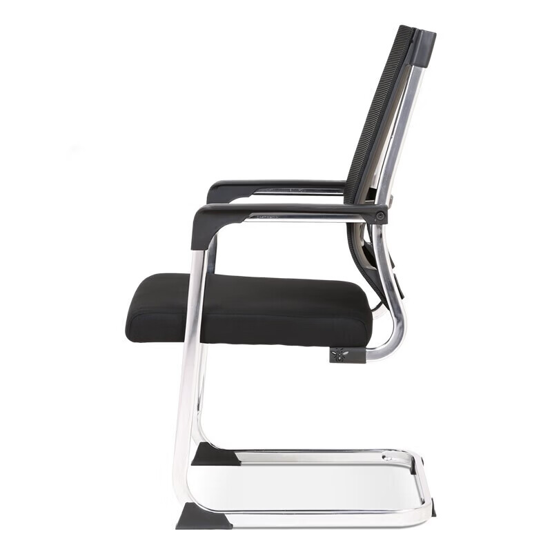 晋舰电脑椅办公椅会议椅家用弓形椅班前椅职员椅人工力学椅LMJY-58黑高清大图