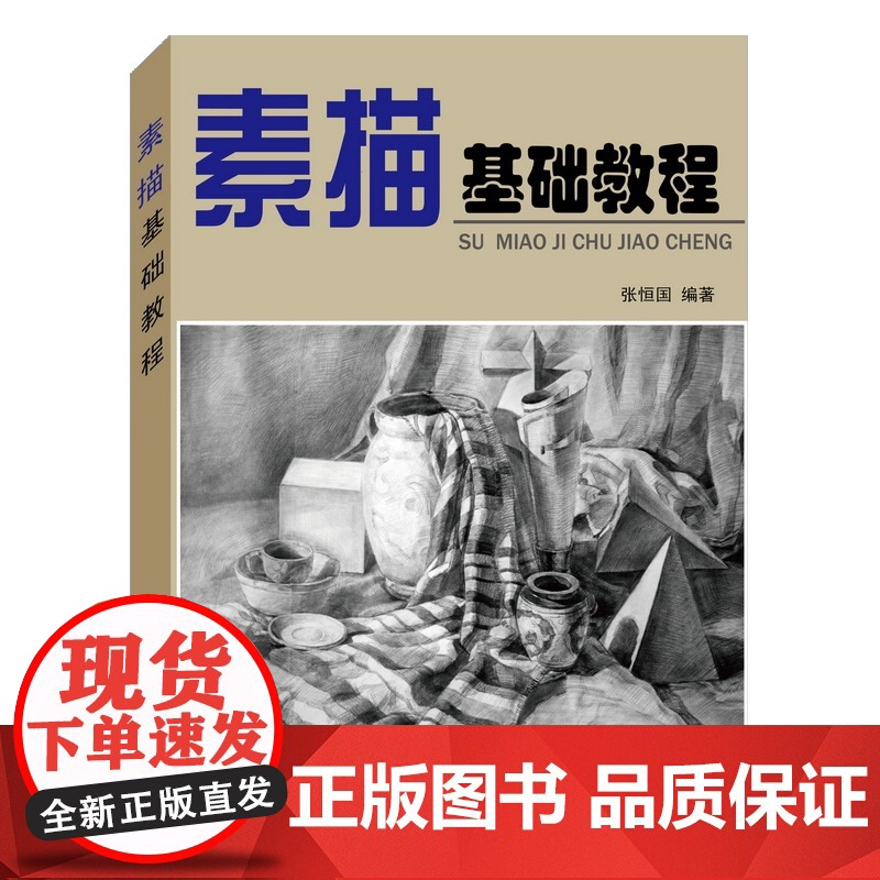 正版 素描基础教程 张恒国 素描零基础初自学入门教程材书籍 铅笔手绘画画册 零基础初学自学起步石膏几何体静物结构铅笔手绘高清大图