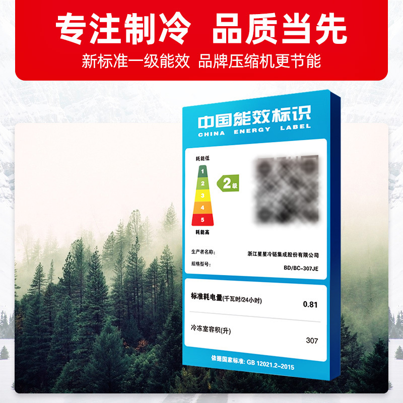 星星(XINGX) 307升商用家用双温冰柜 迷你单温小冰箱冷藏冷冻冷柜BD/BC-307JE
