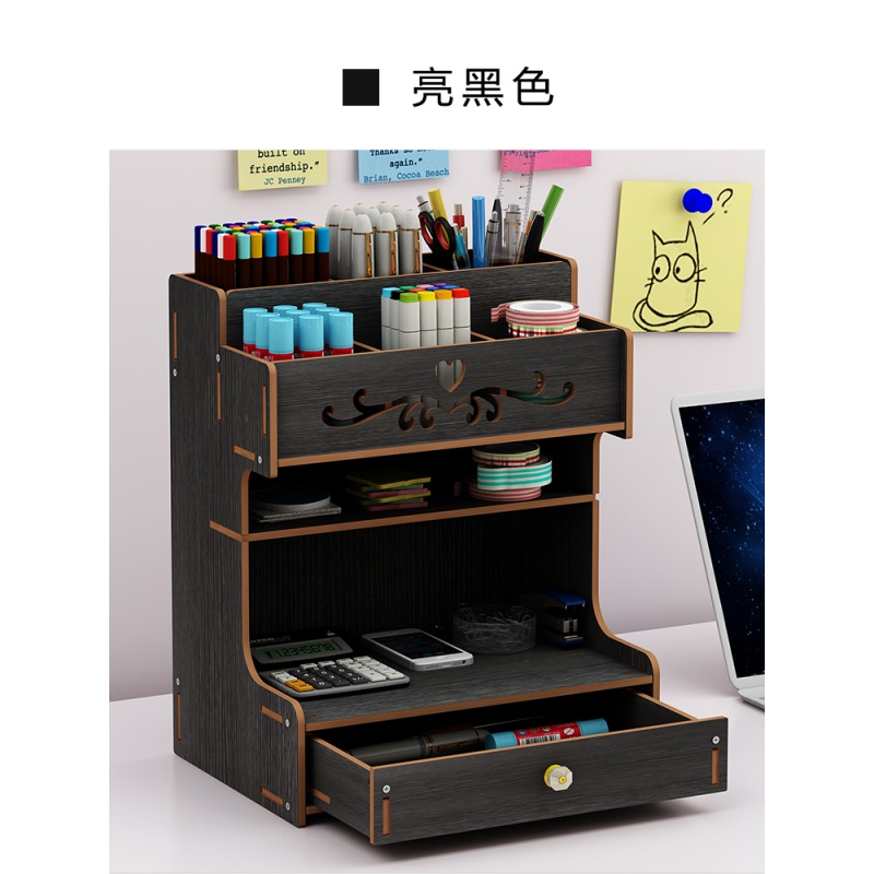 美帮汇创意笔筒收纳盒时尚桌面摆件学习博主北欧笔架办公笔桶 女高清大图