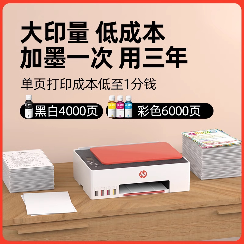 HP惠普tank531彩色手机无线家用小型打印机复印扫描一体机作业学生用531墨仓式办公用2061高清大图