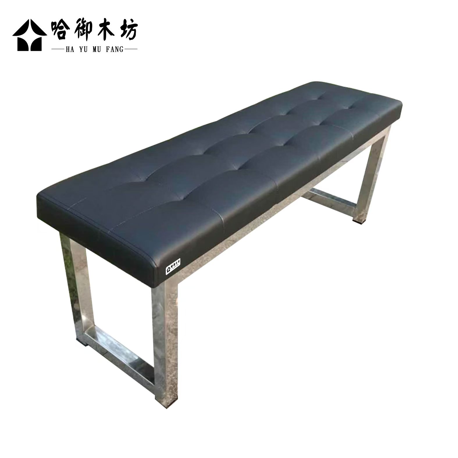 哈御木坊可定制不锈钢更衣凳1500*400*450mm/个高清大图
