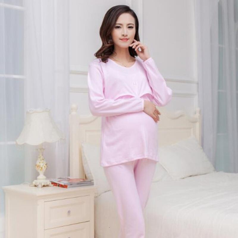 迪鲁奥diluao孕妇秋衣秋裤套装春秋纯棉月子服长袖孕妇衣