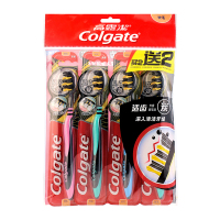 高露洁(Colgate)适齿炭4支装牙刷