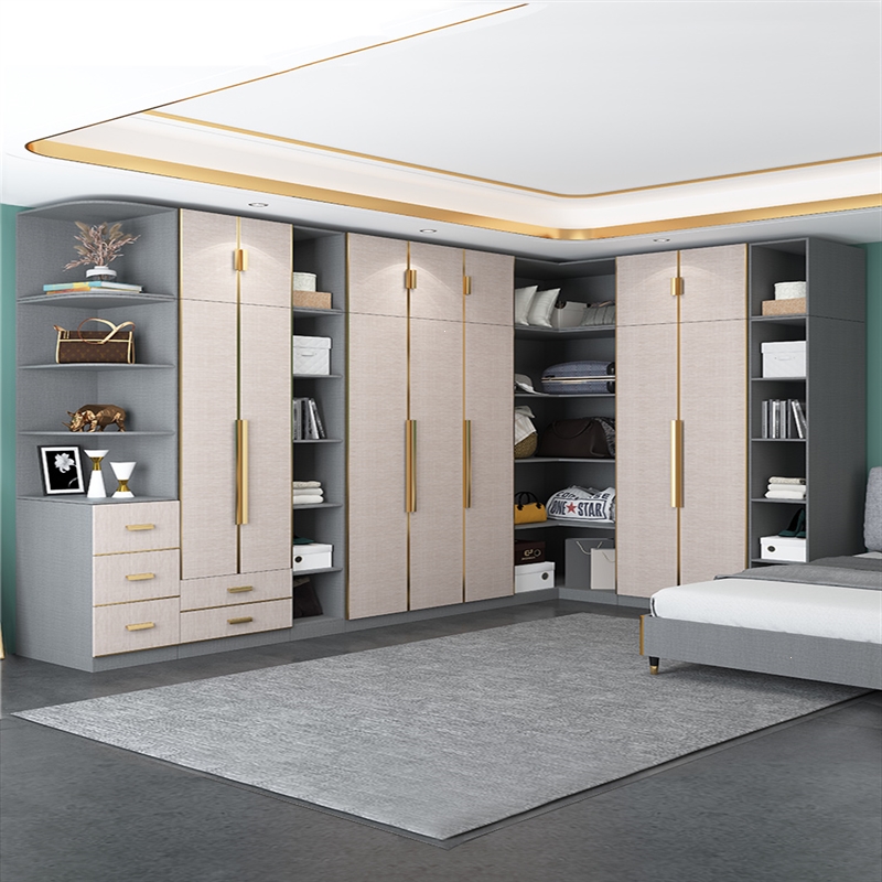 转角衣柜90度卧室家用平开门组装7字拐角韵美舞灵衣帽间柜子组合l型