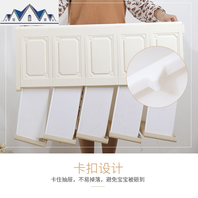 加厚收纳柜子抽屉式收纳箱塑料家用储物柜儿童衣柜家用整理五斗柜 三维工匠高清大图