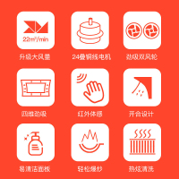 欢呼好太太 侧吸式抽油烟机套餐壁挂式22立方双电机自动清洗体感抽烟机燃气灶套装触控式家用吸油烟机 液化气