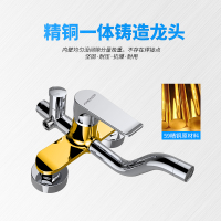 法恩莎卫浴 马桶花洒喷射虹吸式马桶缓降盖板节水连体座坐便器 浴室淋浴花洒套装 两件套