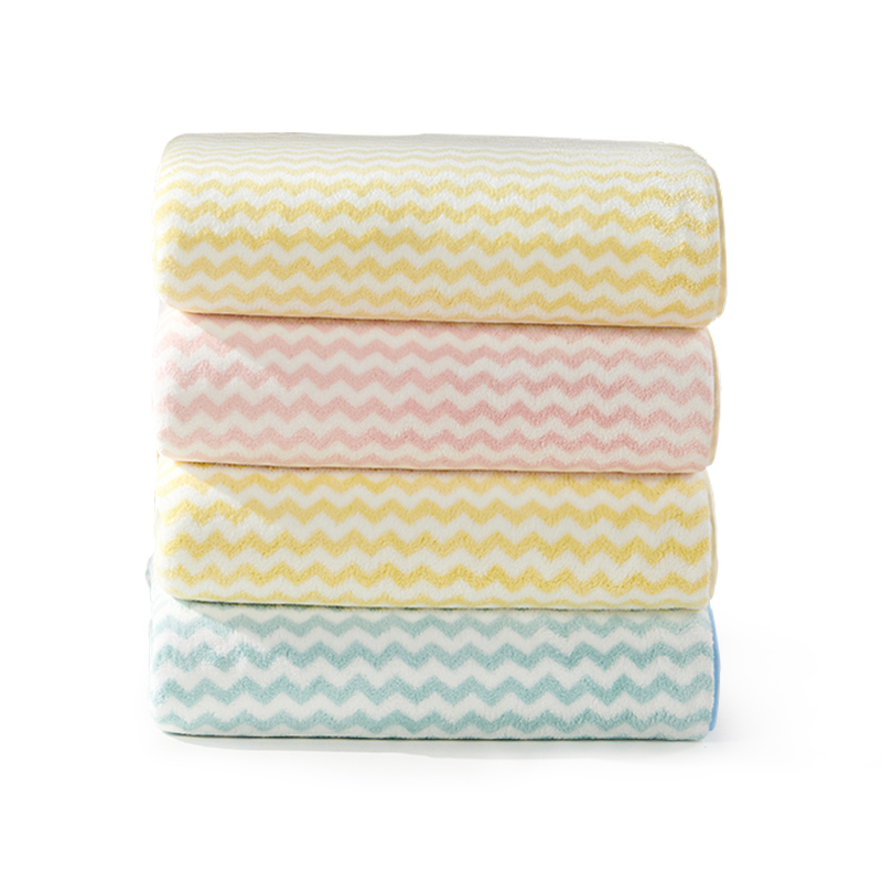 洁玉 欧洛珊瑚绒柔软 浴巾 70*140cm 1条装 J0030B 黄色高清大图