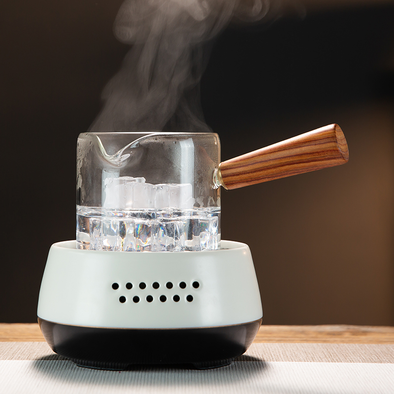 电陶炉黄金蛋煮茶器家用耐热玻璃蒸汽煮茶壶套装迷你陶瓷茶炉普洱蒸