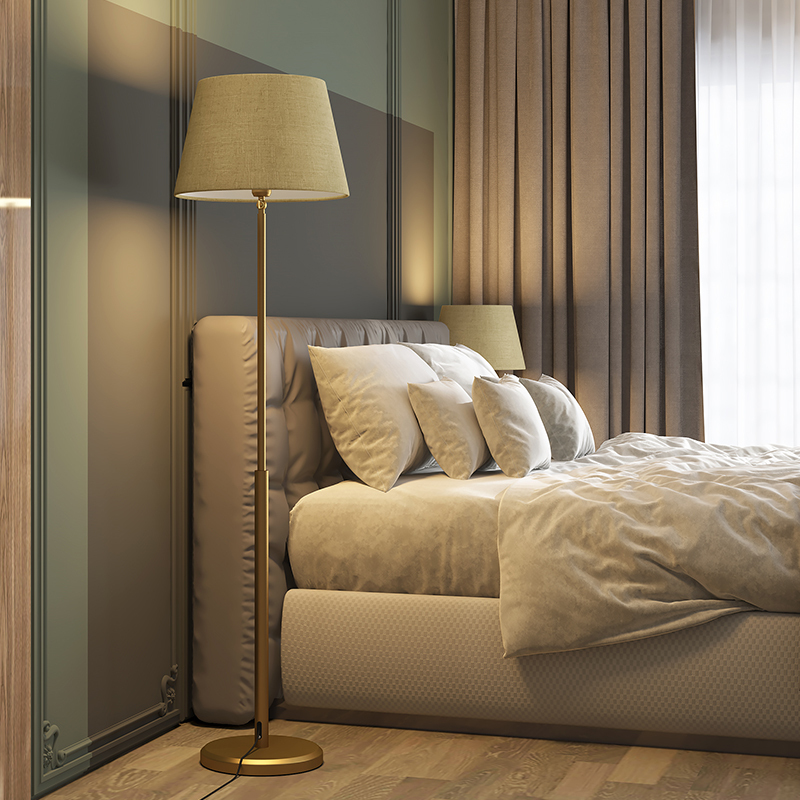 美式轻奢落地灯ciaa卧室客厅北欧落地式台灯现代简约沙发床头立式地灯