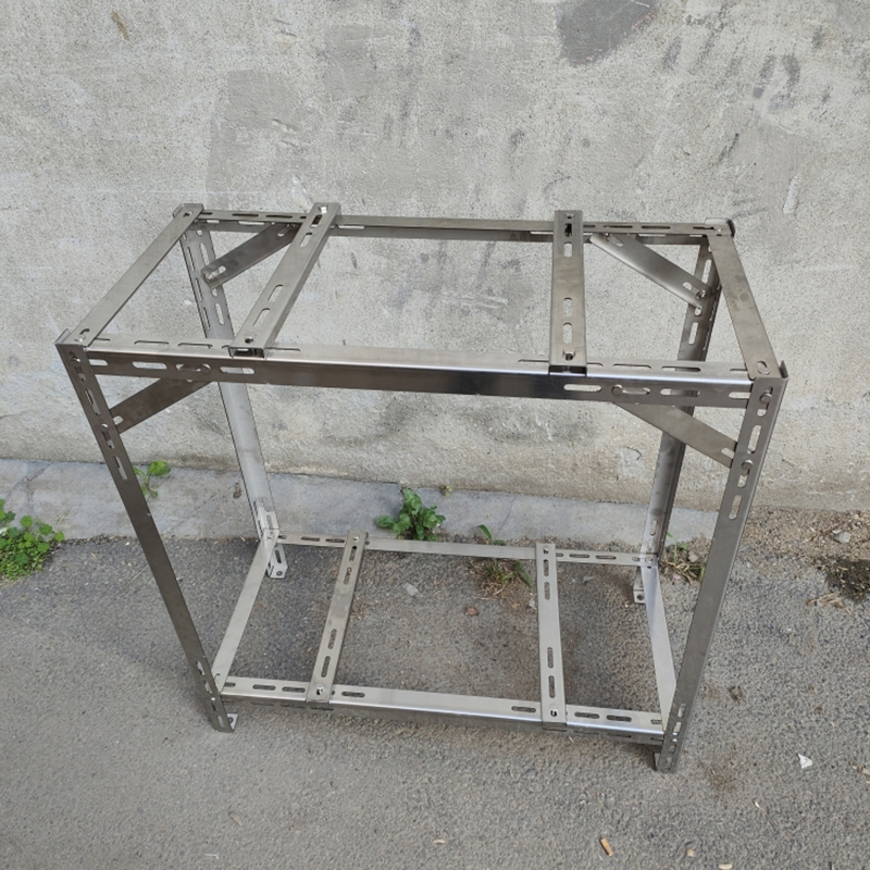 闪电客家用中央空调外机支架不锈钢空间落地多层叠放定制可调托架