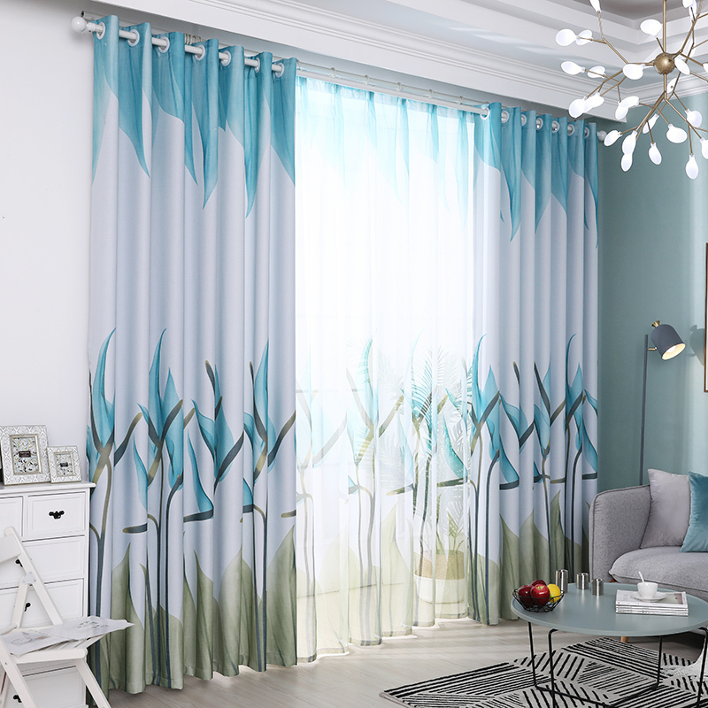 帮汇北欧窗帘遮光成品定制简约现代百搭卧室儿童房男孩女孩落地窗飘窗