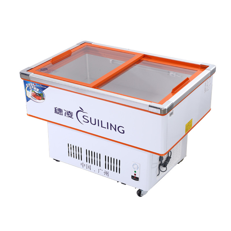 穗凌(SUILING) DLCD-1.8 269升海鲜柜展示柜生鲜冰柜冷柜卧式商用冷冻冷藏单温保鲜柜 推拉门冷柜