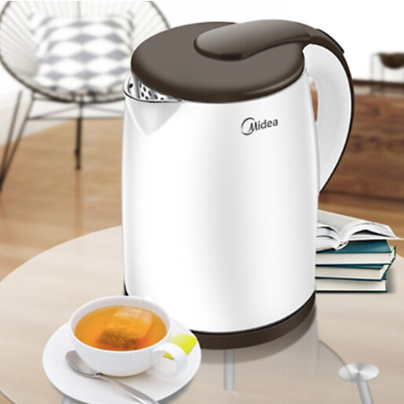 美的(Midea) 电热水壶304不锈钢烫1.5L