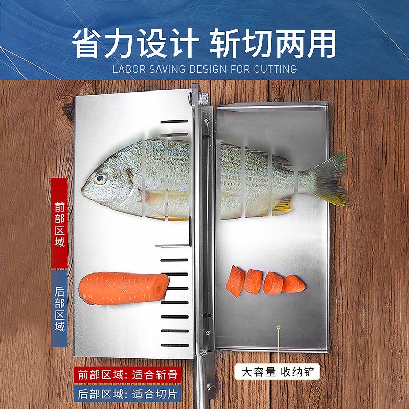 米邦(Mibang) 切片机羊肉卷不锈钢冻肉切片家用切肉机斩骨砍骨剁鸡鸭 切骨机铡刀机图片