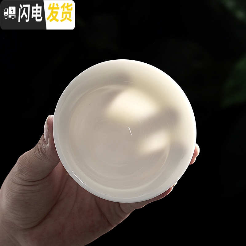 三维工匠德化白瓷功夫茶具纯白色家用简约薄胎茶壶品茗杯盖碗陶 款23盖碗茶道茶具(12件茶洗套装+茶艺盘泡沫包装) 16件