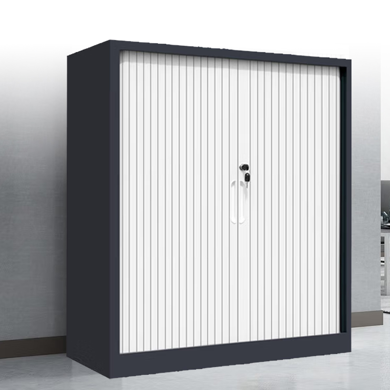 臻远zy-wjgc-41卷门柜推拉文件柜 灰白套色760高卷门柜