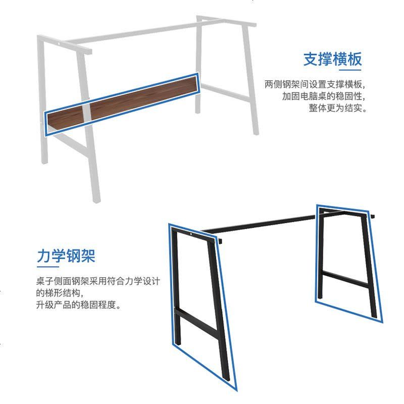 电脑桌书桌台式桌家用卧室经济型办公桌子写字台儿童学习桌办公台 升级版120*50cm 黑柳木色图片