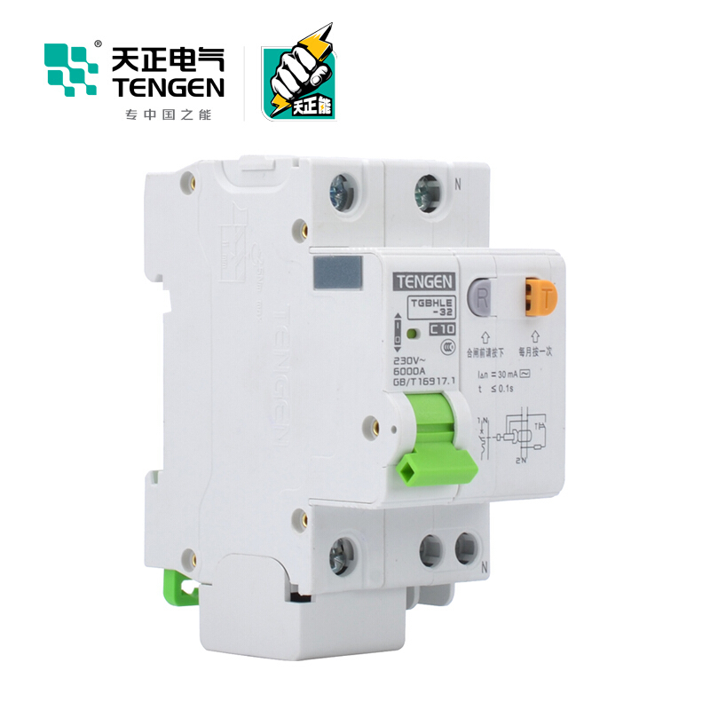 天正电气瑞彩系列TGBHLE-32 空气开关 1P+N C10A 30mA 335022300174 微型漏电保护断路器