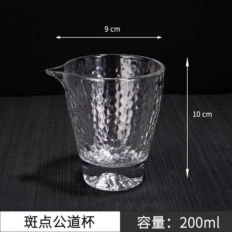 玻璃斑点公道杯 玻璃公道杯茶海分茶器琉璃茶壶加厚匀茶杯茶具加厚耐热功夫分茶器