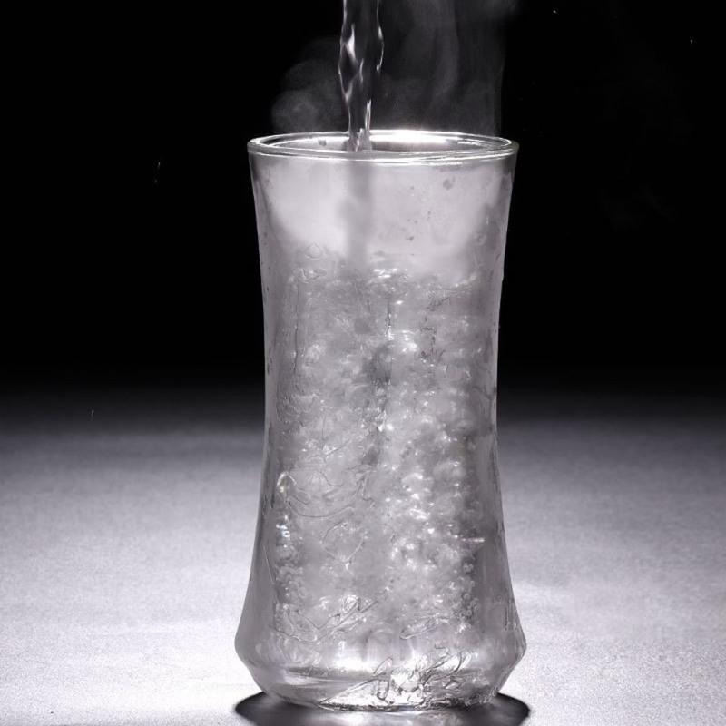 单层观山杯 300ml左右 创意观山泡茶杯家用双层玻璃杯透明玻璃金边山峦花茶杯