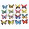 3D立体7-30大号仿真蝴蝶墙贴客厅卧室儿童房间园艺婚庆布置装饰品 7cm双层30只装磁铁粘胶颜色随机发