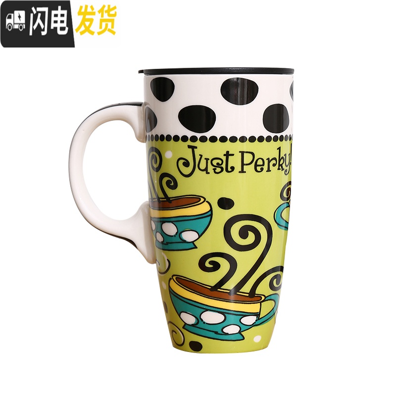 三维工匠大容量马克杯子陶瓷带盖简约咖啡创意早餐杯家用水杯情侣高清大图