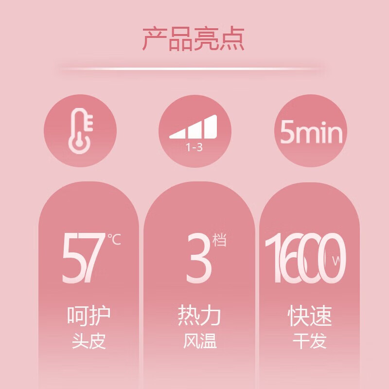 飞利浦 吹风造型套装 负离子小花筒电吹风+卷直两用 直发器 商品型号:BHP398/05高清大图