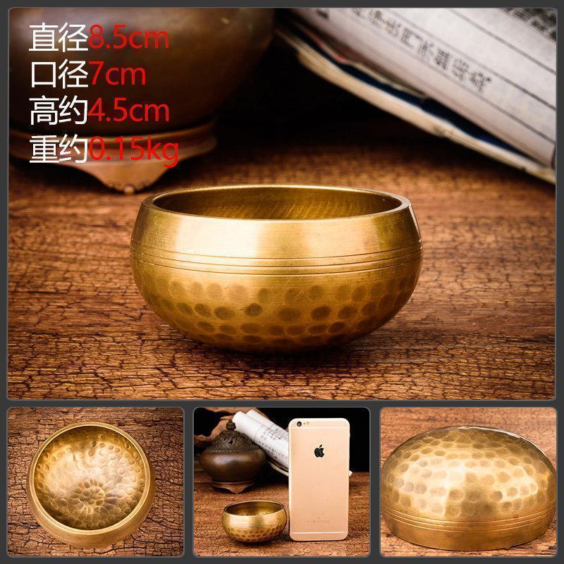 美帮汇金钵转经铜钵佛音碗尼泊尔手工佛教静心钵颂钵修行碗铜磬高清大图