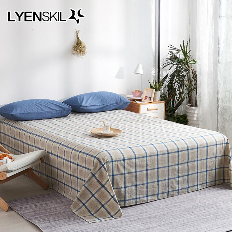 美帮汇日式素色全棉水洗棉儿童床单单件1.8米床条纹学生宿舍单人被单1.5高清大图