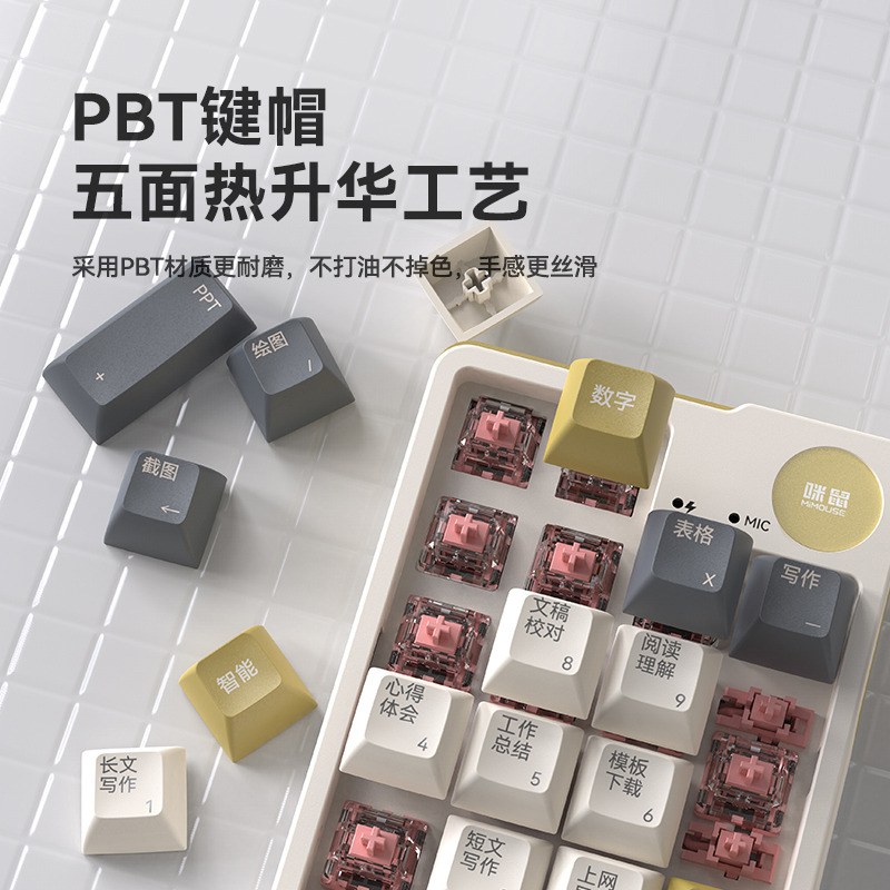 咪鼠科技MK17AI键盘 小17 支持AI视频绘图会议记录写作PPT 机械数字智能键盘 无线三模蓝牙高清大图