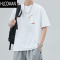 HLCOMAN夏季男士设计感口袋短袖t恤宽松百搭短tee学生日系潮流半袖体恤衫