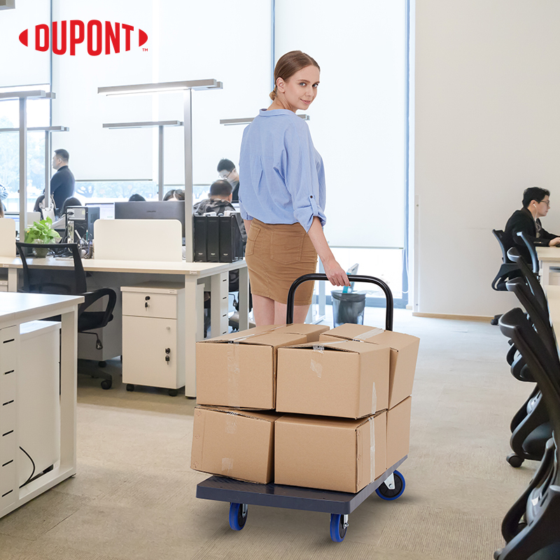 DuPont杜邦世界500强218年历平板车小推车手推车折叠拉货车塑料平板车手拉车搬运车微静音款55*85承重约600斤