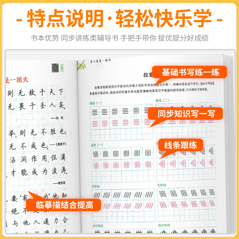 墨点字帖 名家随笔 [正版]墨点字帖初中高中生小学生成人硬笔楷书行楷行书描红练字帖四大名著名人名言格言佳句家书家训名家随高清大图