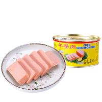 古龙午餐肉罐头户外方便速食火锅早餐面包火腿即食熟猪肉制品食品360g*3罐