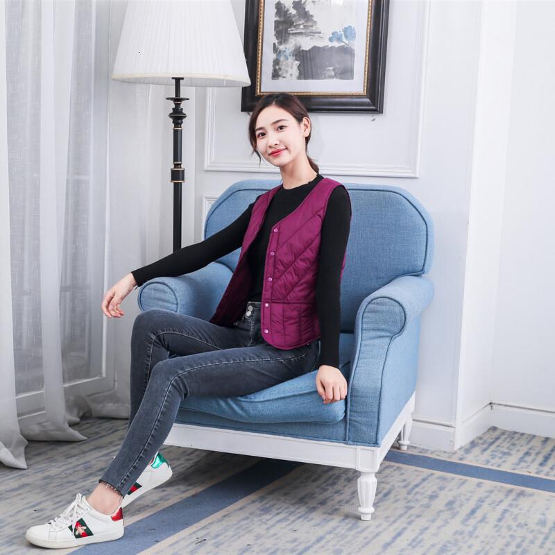 迪鲁奥（DILUAO)波司登旗下羽绒服马甲女马夹短款中老年保暖坎肩式修身妈妈装内胆背心冬冬_781 3XL建议体重130-145 紫红色