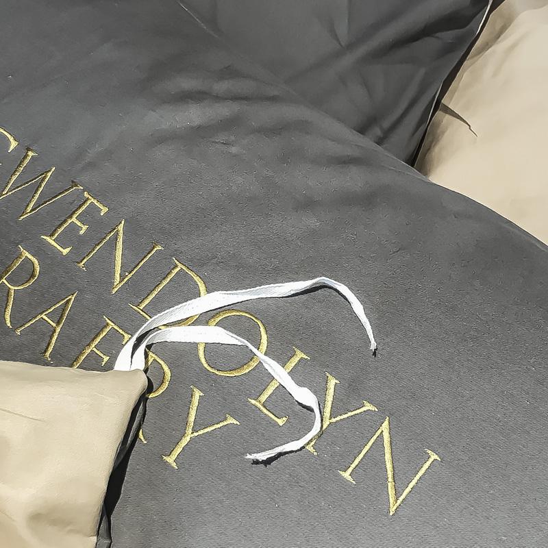 美帮汇全棉60支长绒棉四件套北欧风被罩全棉床单被套简约床上用品高清大图