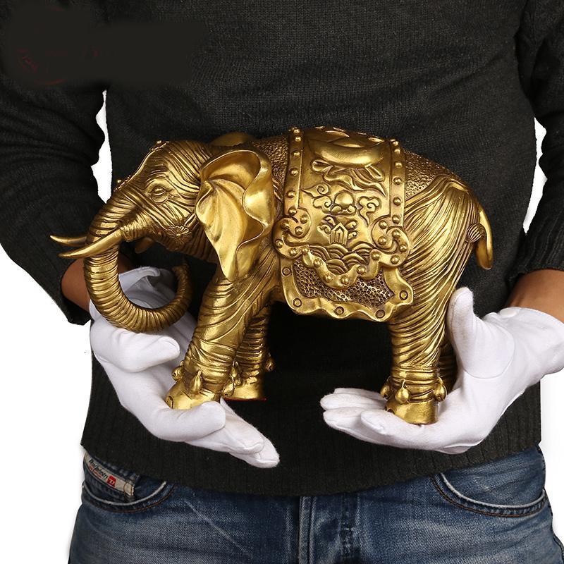 美帮汇精工铜大象摆件工艺品大号寓意客厅装饰品大象摆件