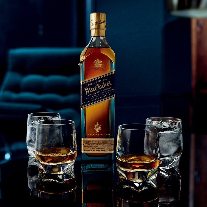 尊尼获加(Johnnie Walker) 蓝方/蓝牌 苏格兰 调和型 威士忌 40%vol 1000ml/瓶