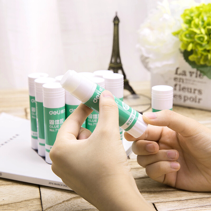 得力7101Z固体胶9gPVA材质固体胶 12支/盒高清大图