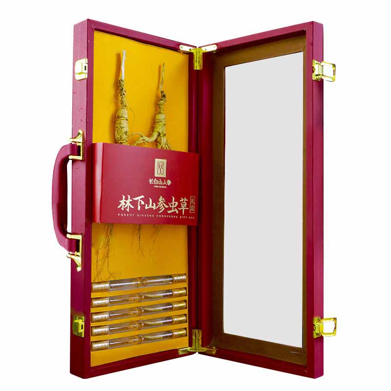 长白山人参林下参虫草礼盒干货礼盒林下参15g+虫草10支