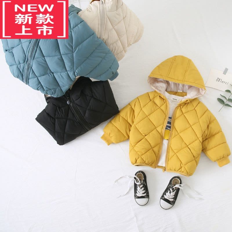 可莉允2022秋冬新款儿童羽绒棉服中小童男女宝宝加绒短款棉衣外套加厚冬图片