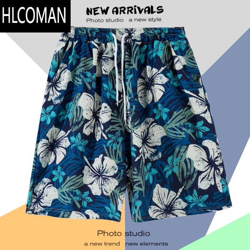 HLCOMAN沙滩裤男速干可下水短裤海滩裤夏季冲浪裤温泉休闲裤情侣薄款裤子