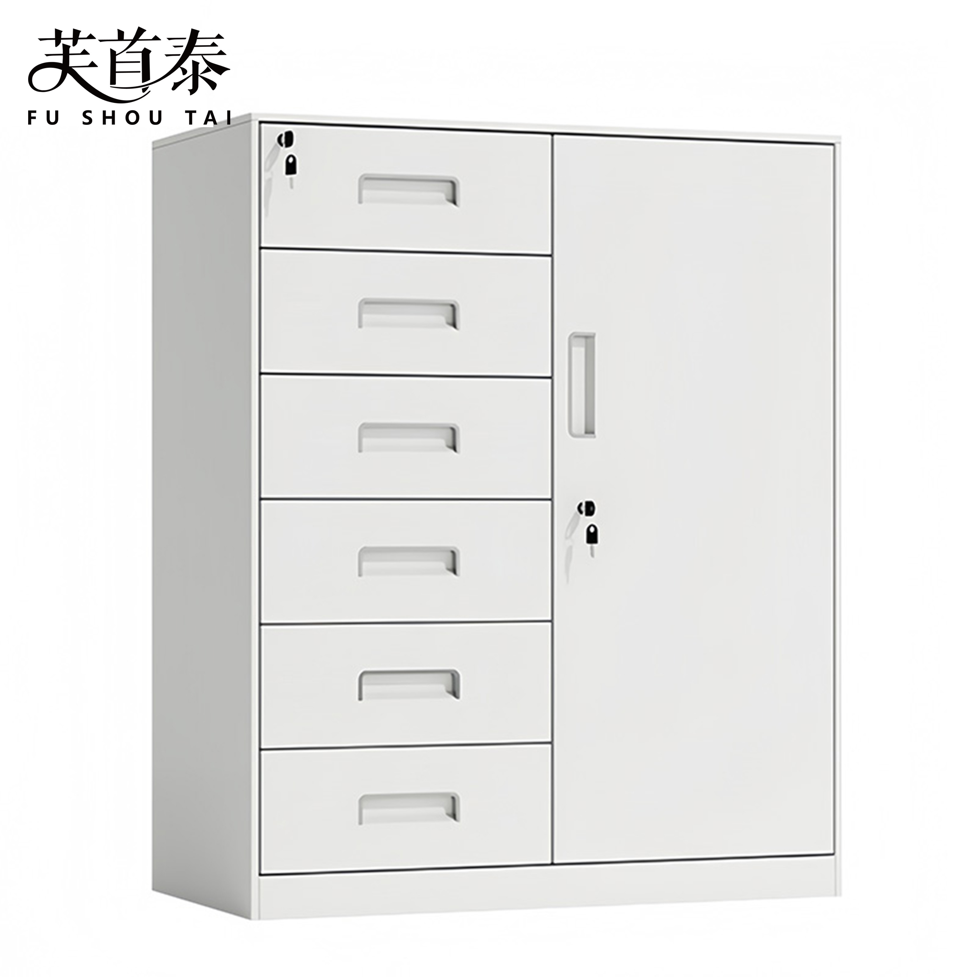 芙首泰矮柜六斗一门750*390*900mm台高清大图