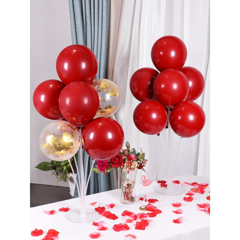 婚礼婚房装饰结婚开业生日场景布置婚庆立柱桌飘充气球