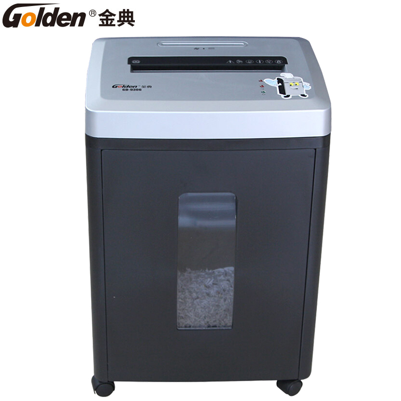 金典(GOLDEN)GD-9306碎纸机 可碎纸6张 22L大容量 条状2*10mm 办公家用粉碎机