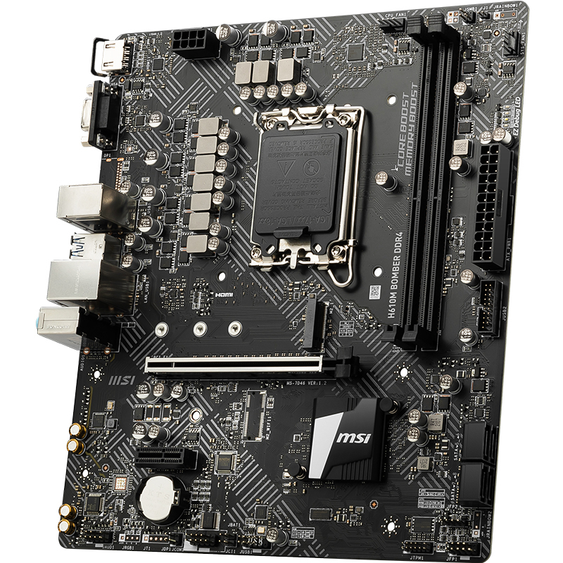 微星(MSI)H610M BOMBER DDR4 爆破弹电脑主板